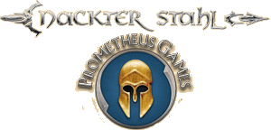 Nackter Stahl gegen Prometheus Games Logo